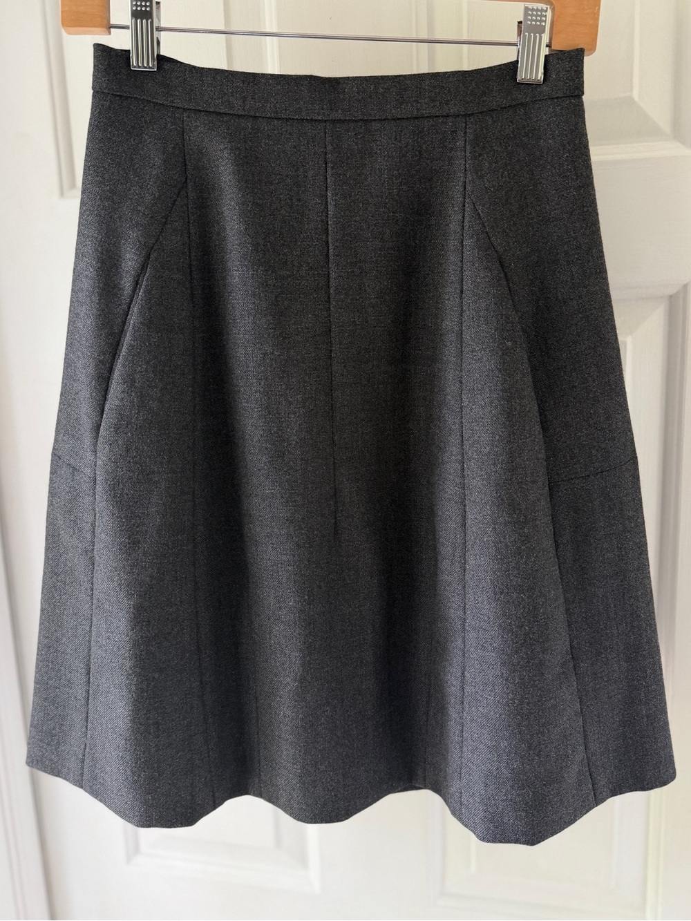 CHLOE Vintage Wool Silk Grey Pencil Skirt T 36